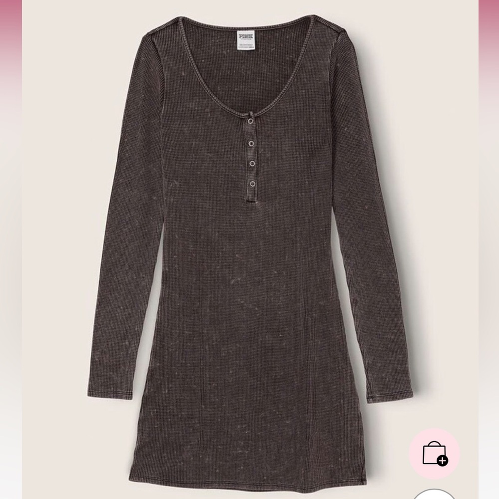 Victoria’s Secret Thermal Long Sleeve Henley Dress BNWT! Size S